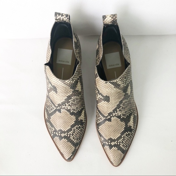 Dolce Vita Shoes Sonni Western Ankle Snakeskin Booties Boots Size 7.5 NEW - Picture 3 of 8